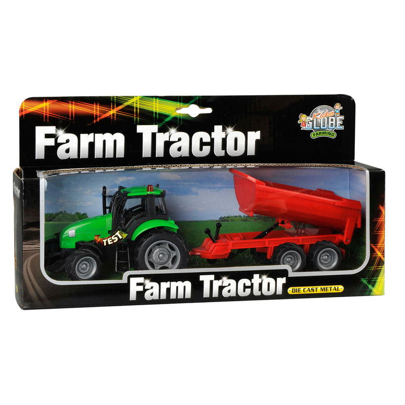 Afbeelding laden in galerijviewer, Kids globe tractor met aanhanger licht geluid 1:32