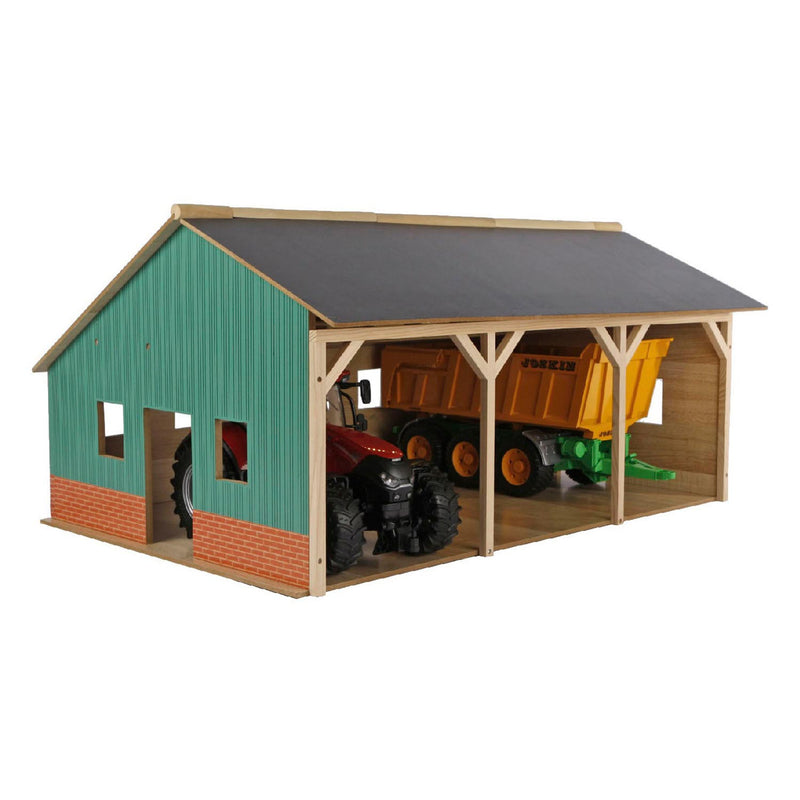 Load image into Gallery viewer, Kids globe landbouwloods hout voor 3 tractoren, 1:16