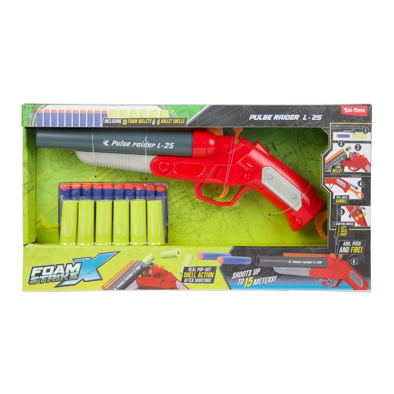 Laden Sie das Bild in Galerie -Viewer, Toi-toys foam strikex pistool -pulse raider l-25- met hulzen