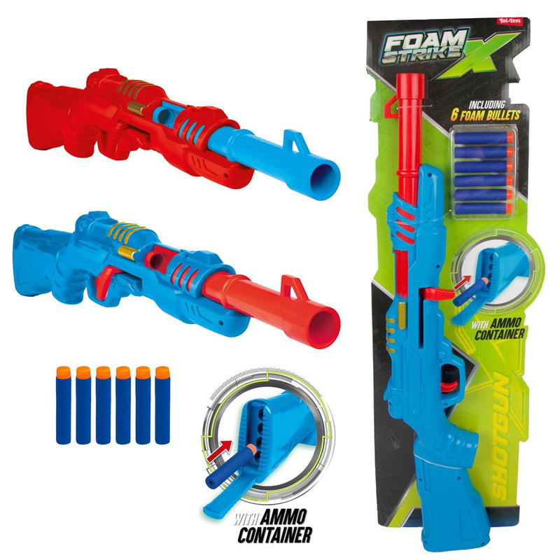 Afbeelding laden in galerijviewer, Toi-toys foam strikex geweer -shotgun-met 6 foampijlen 2ass