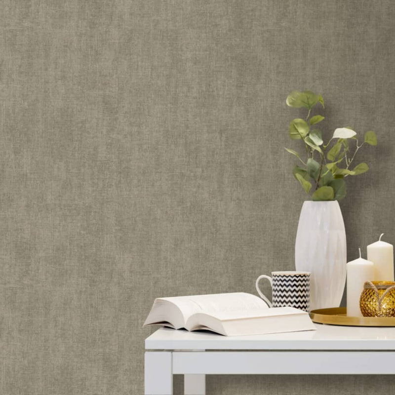 Load image into Gallery viewer, Dutch wallcoverings behang effen grijs-bruin