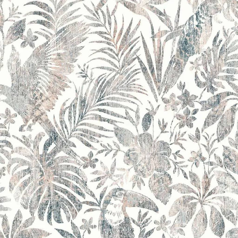 Load image into Gallery viewer, DUTCH WALLCOVERINGS DUTCH WALLCOVERINGS Behang bladeren en toekan beige