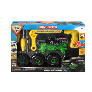 Afbeelding laden in galerijviewer, Hot wheels monstertruck mechanix 1:18 grave digger speelgoedauto.