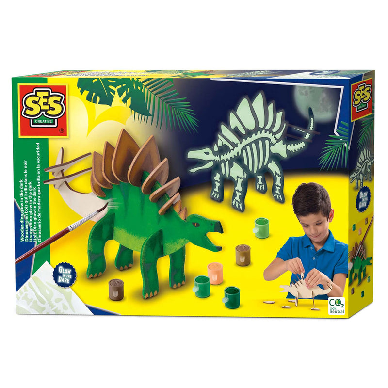 Load image into Gallery viewer, Ses creative ses houten dino glow in the dark