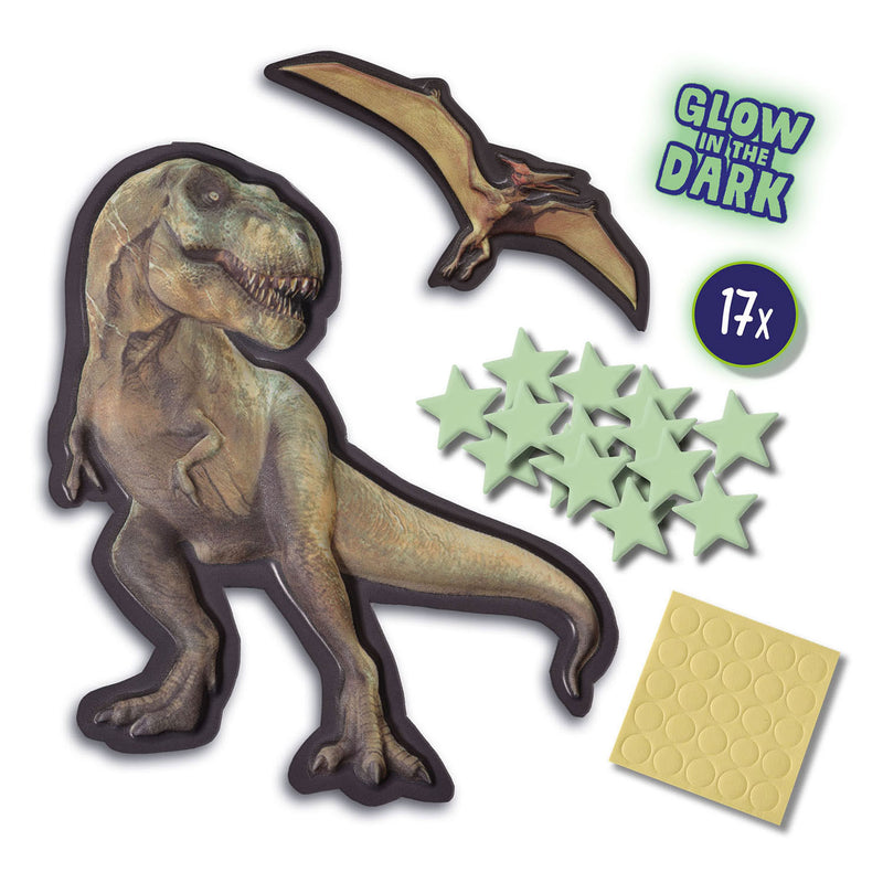 Afbeelding laden in galerijviewer, Ses mega glowing t-rex world muurstickers