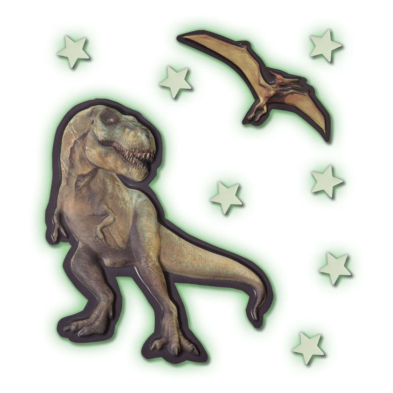 Afbeelding laden in galerijviewer, Ses mega glowing t-rex world muurstickers