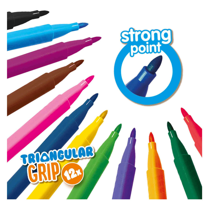 ギャラリービューアに画像をロードする, Ses creative ses kleuren op nummers - driehoek grip stiften