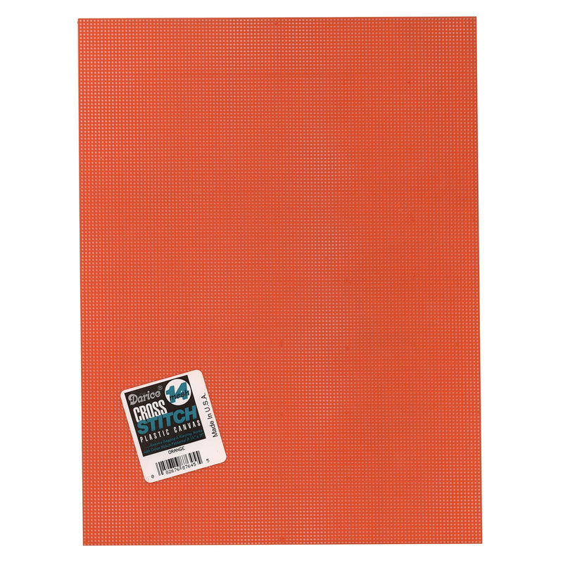 Load image into Gallery viewer, Darice • plastic stramien 21x27,5cm oranje mesh:14