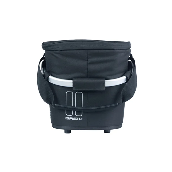 Afbeelding laden in galerijviewer, Basil fietsmand classic carry all iso met mik bevestiging 18 liter 38 x 21 x 27 cm - zwart