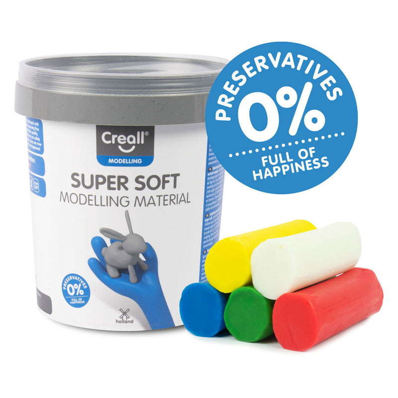 ギャラリービューアに画像をロードする, Creall supersoft klei 5 kleuren, 450gr.
