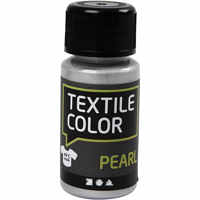 Load image into Gallery viewer, Creativ company https: www.cchobby.nl textielkleur-parelmoer-zilver-50-ml-1-fles