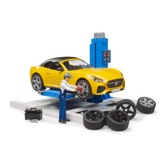 Laden Sie das Bild in Galerie -Viewer, Bruder speelgoed car service center met roadster - speelset auto.