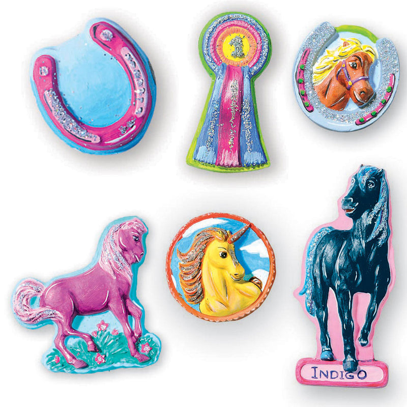 Load image into Gallery viewer, Ses gips gieten en schilderen - paarden