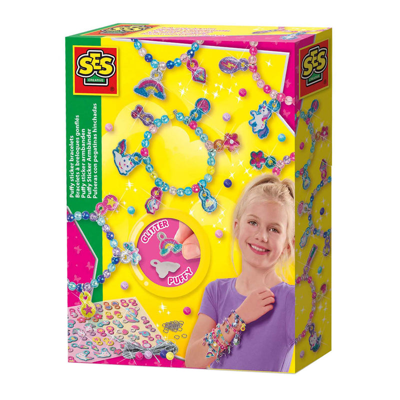 Load image into Gallery viewer, Ses puffy glitter sticker armbanden