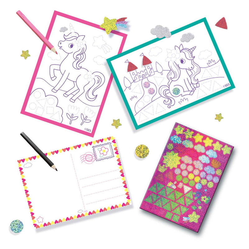 Afbeelding laden in galerijviewer, Ses creative 02401 activiteiten tas - armbandjes maken - kleuren - stickeren - knutselen op reis - versier je eigen tas