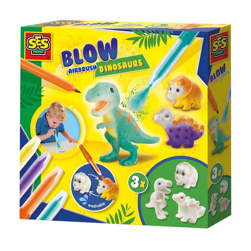 Load image into Gallery viewer, Ses creative ses blow airbrush pens - dinosaurussen, 3st.