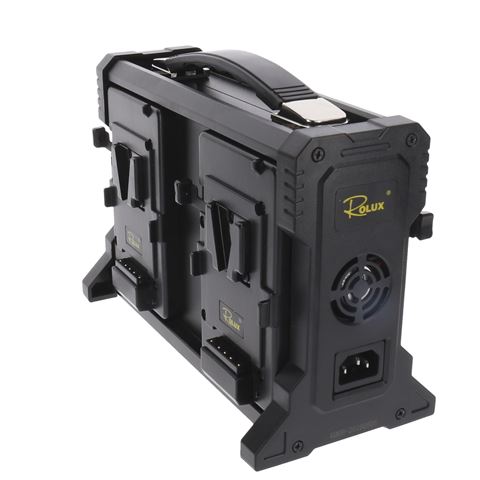 Load image into Gallery viewer, Rolux acculader rl-4ks voor 4 x v-mount accu