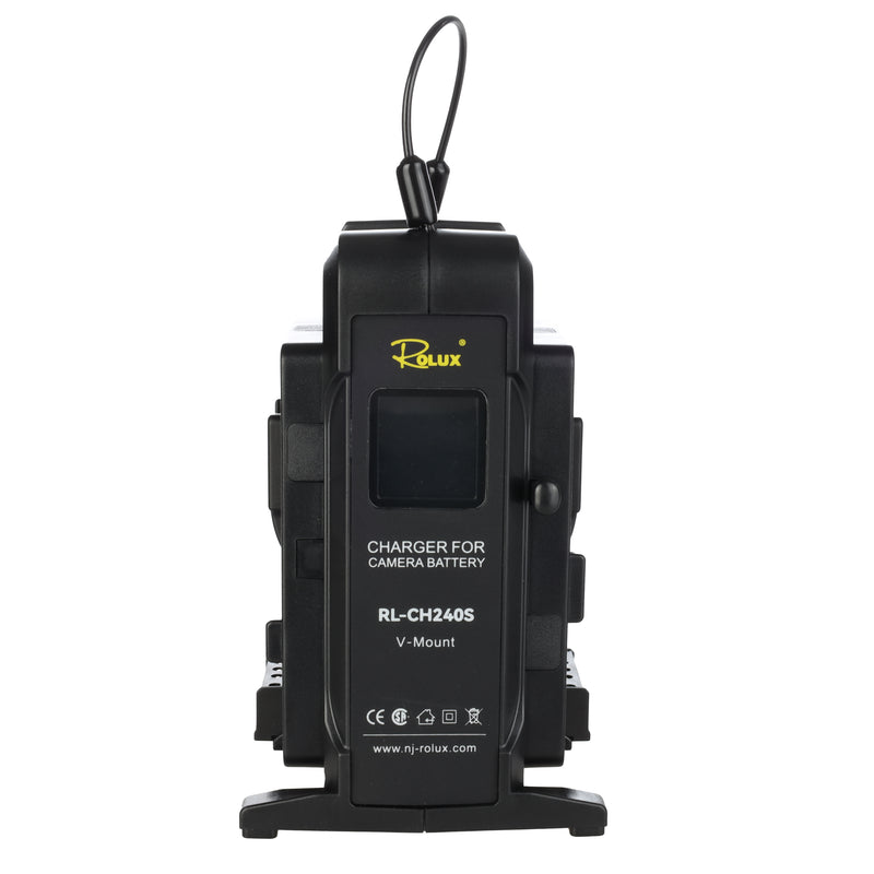 Load image into Gallery viewer, Rolux dubbele snellader rl-ch240s voor v-mount accu