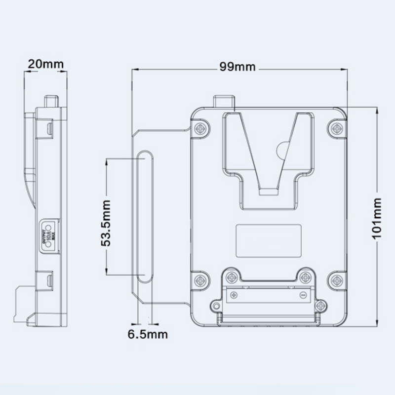 Load image into Gallery viewer, Rolux mini v-mount battery plate rl-ac12s