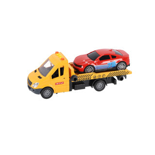 Cargue la imagen en el visor de la galería, Rapid wheels autotransporter met auto en licht en geluid en frictie