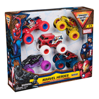 Load image into Gallery viewer, Monster jam 1:64 5pack marvel