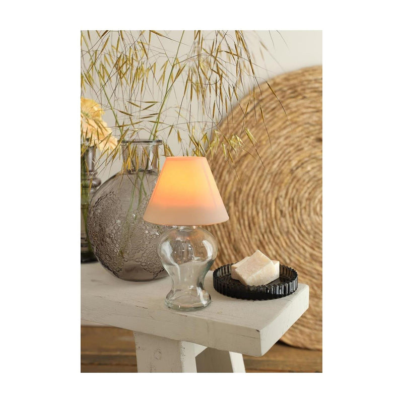 ギャラリービューアに画像をロードする, Ideas 4 seasons glazen lamp amber theelichthouder beige ã˜9xh16cm