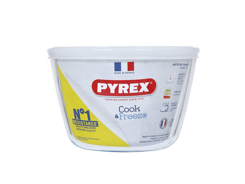 Load image into Gallery viewer, Pyrex schaal met deksel 1,6l ø16x11cm