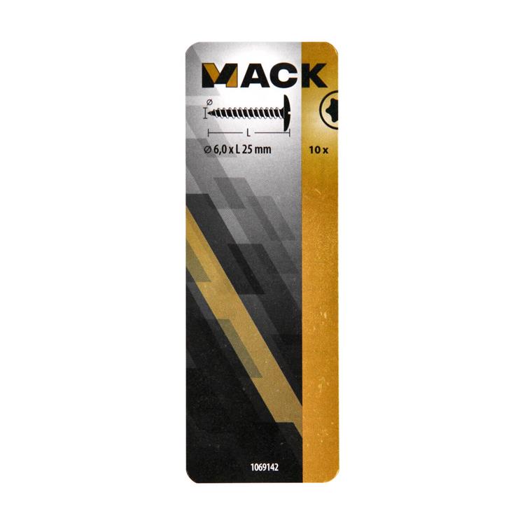 Afbeelding laden in galerijviewer, Mack 1069142 - luikschroef blauw verzinkt 6,0 x 25 mm 10st | 5 stuks