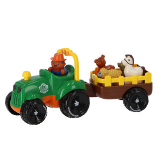 Afbeelding laden in galerijviewer, Otto simon tractor met dieren op aanhanger met licht en geluid | 2 stuks