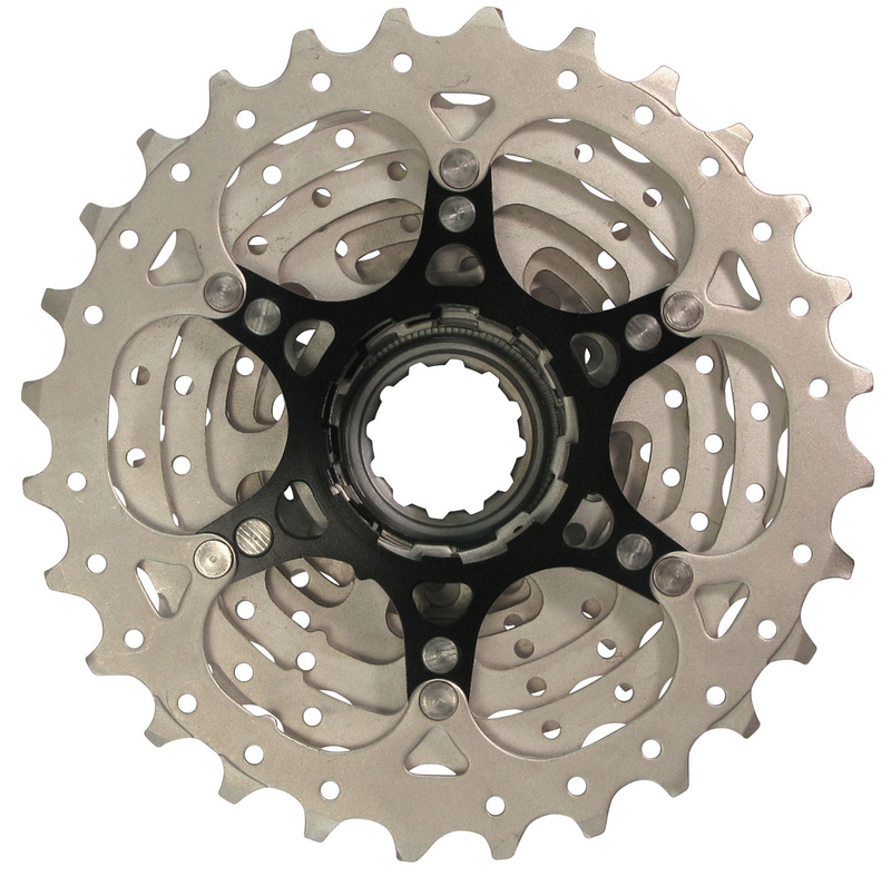 Load image into Gallery viewer, SunRace cassette 10 speed 11-28t. csrs0 zilver alu spider
