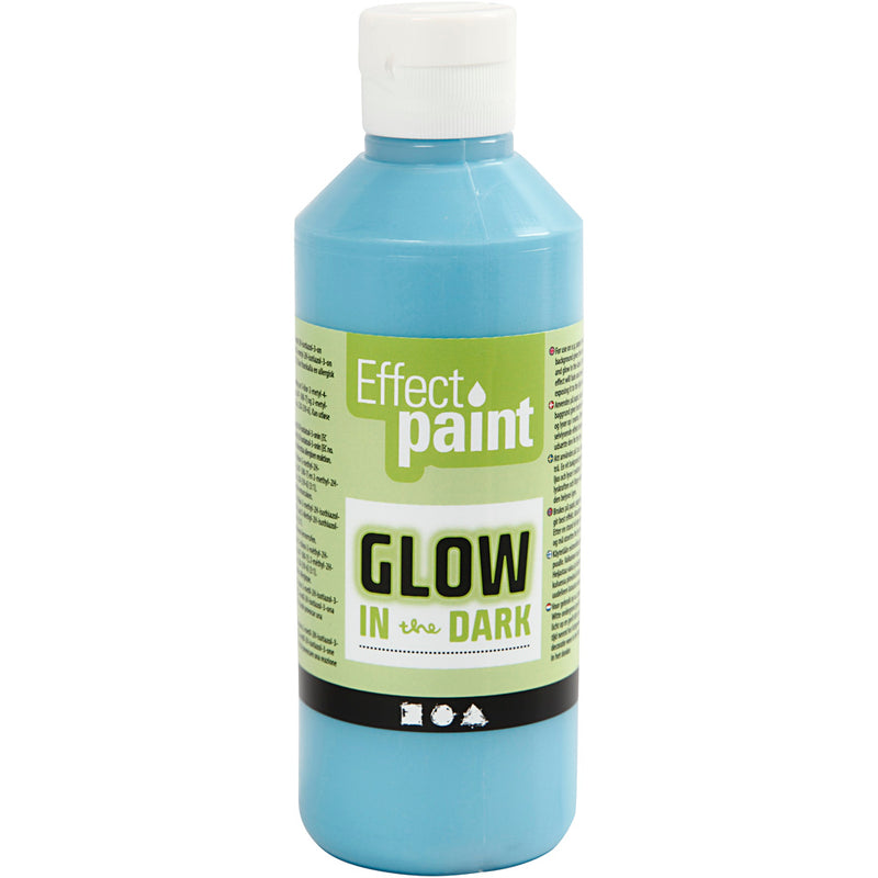 Load image into Gallery viewer, Creativ company glow in the dark verf - lichtblauw, 250ml
