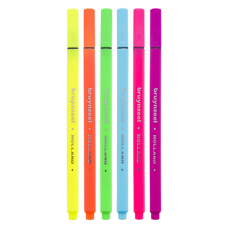 Load image into Gallery viewer, Bruynzeel fineliner set neon 6 kleuren