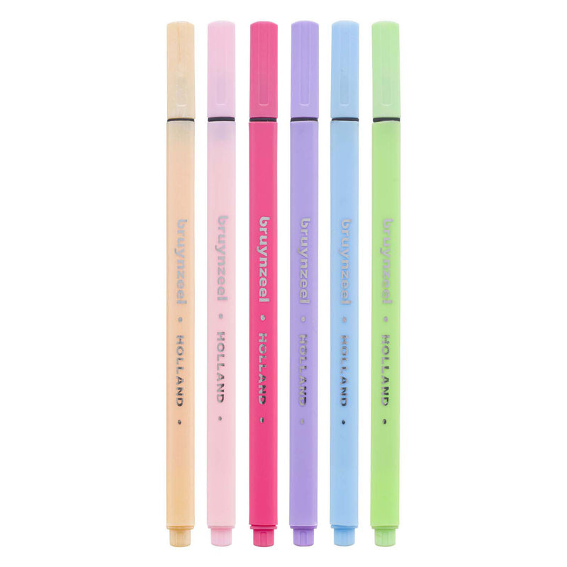 Load image into Gallery viewer, Bruynzeel fineliner set pastel 6 kleuren