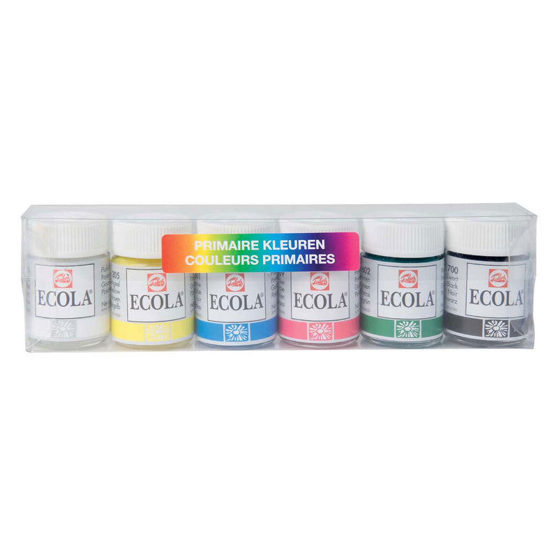 Load image into Gallery viewer, Bruynzeel ecola plakkaatverf set primaire kleuren, 6x16ml