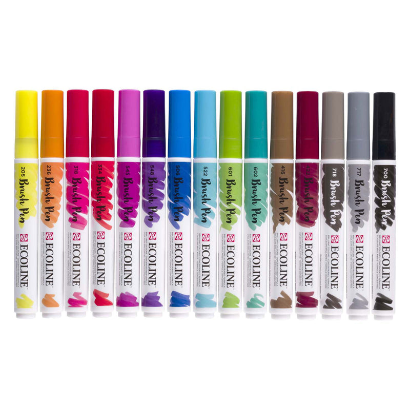 Load image into Gallery viewer, Bruynzeel ecoline brush pen set, 15 kleuren