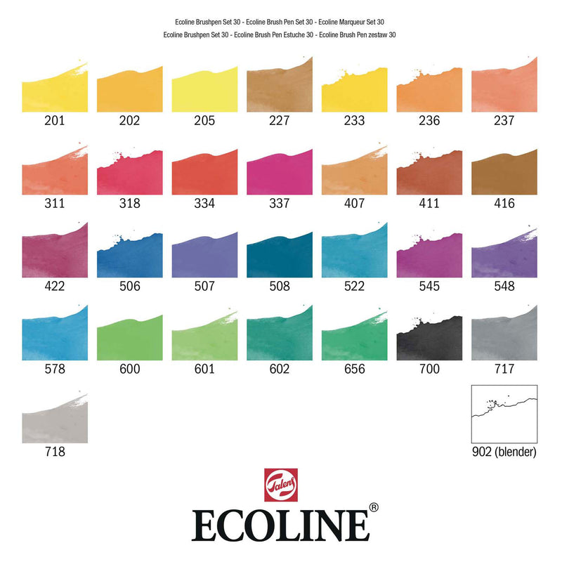 Afbeelding laden in galerijviewer, Ecoline brush pen set primair | 30 colours