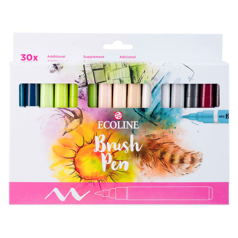Afbeelding laden in galerijviewer, Ecoline brush pen set additional | 30 colours