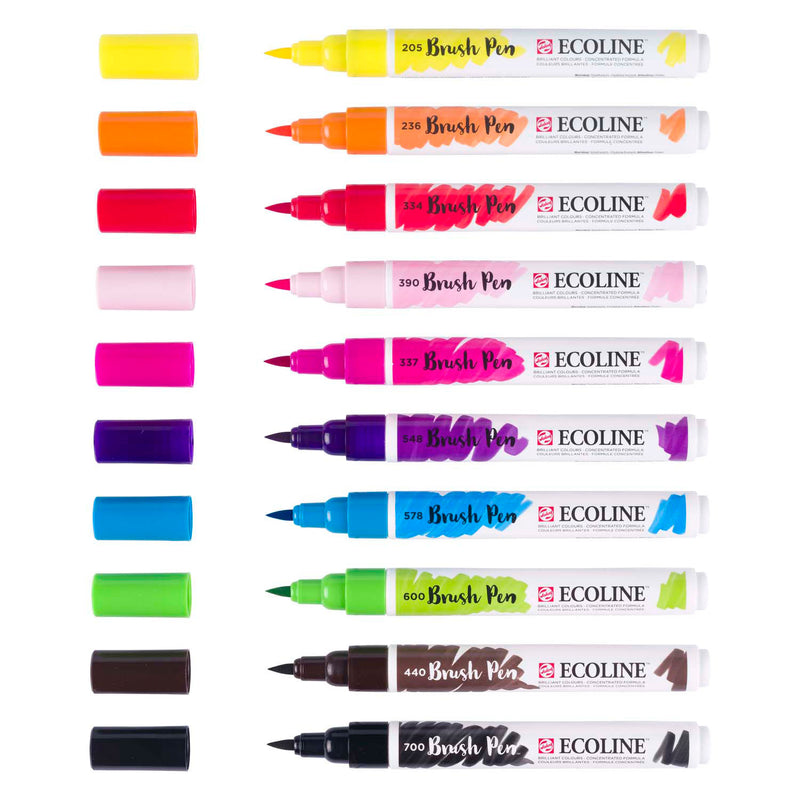 Chargez l'image dans la visionneuse de la galerie, Ecoline brush pen set helder | 10 colours