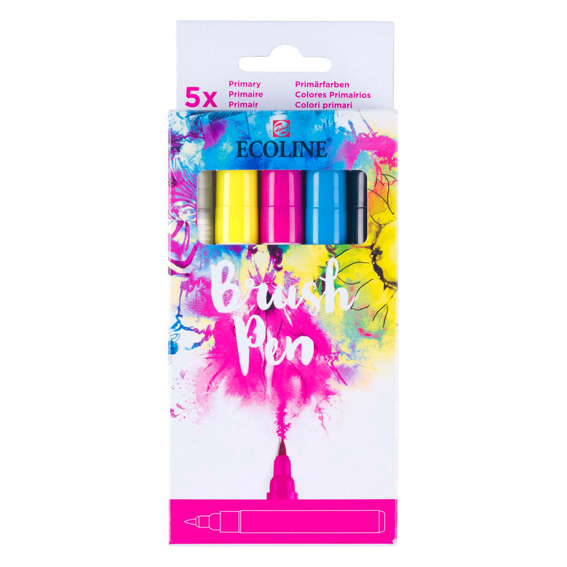 Afbeelding laden in galerijviewer, Ecoline brush pen set primair | 5 colours