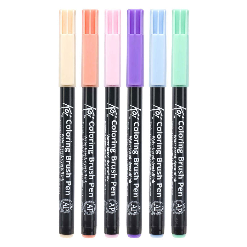 Load image into Gallery viewer, Sakura koi coloring brush pen set sweets, 6 kleuren