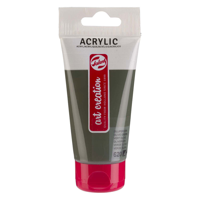 Load image into Gallery viewer, Talens art creation acrylverf tube 75ml olijfgroen 620