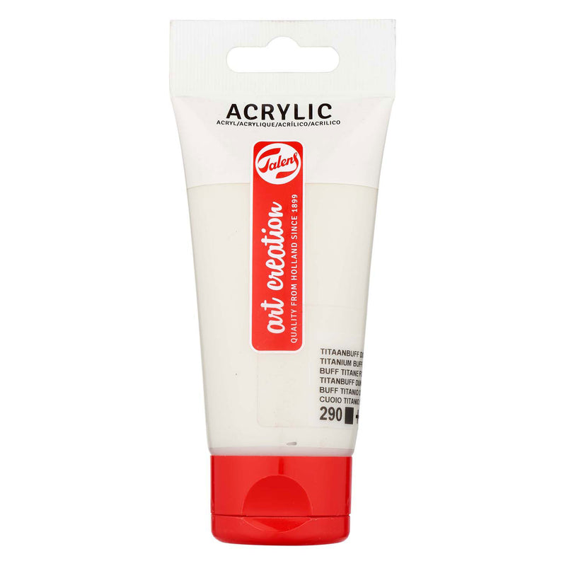 Load image into Gallery viewer, Talens art creation acrylverf tube 75ml titaanbuff donk 290