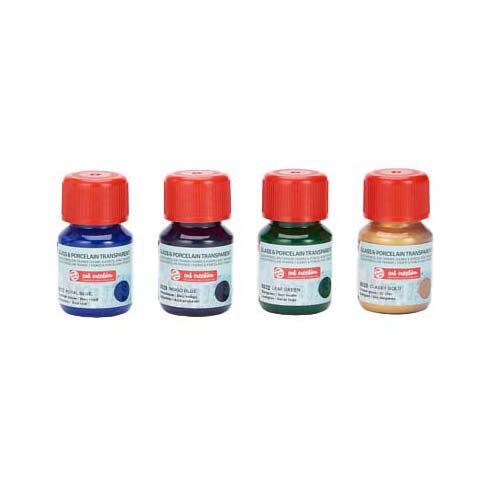 Load image into Gallery viewer, Talens art creation glas porselein transp. 4x30ml blauw