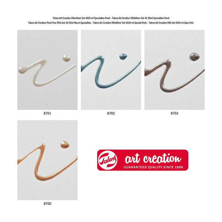 Afbeelding laden in galerijviewer, Talens art creation effektliner set 4x28ml specialtiesparel