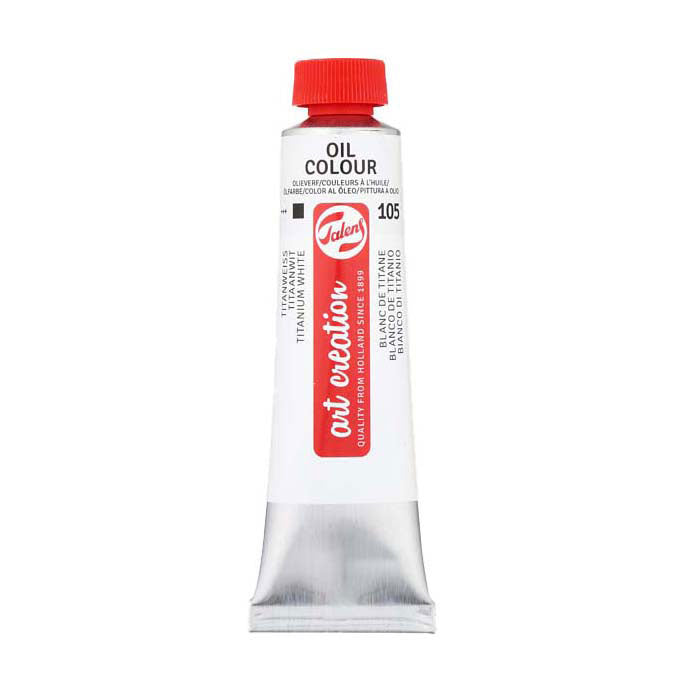 Load image into Gallery viewer, Talens art creation olieverf tube 40ml titaanwitsaffloerolie