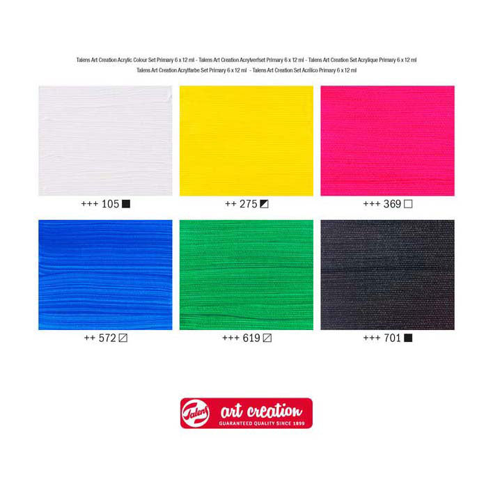 Afbeelding laden in galerijviewer, Talens art creation acrylverf set primary | 6 x 12 ml