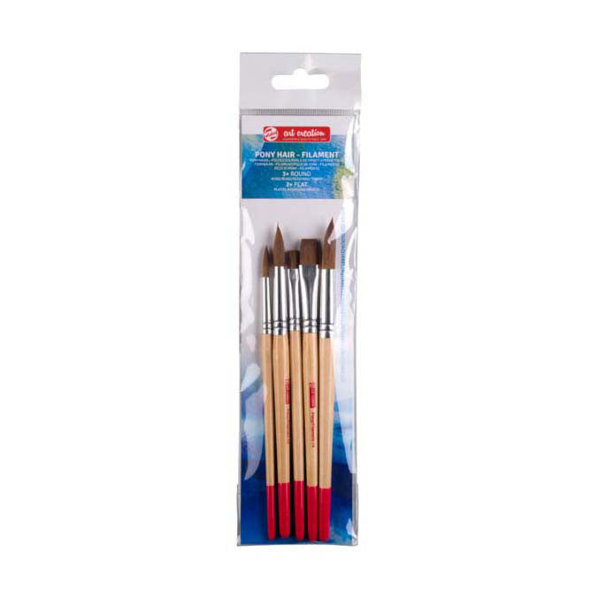 Load image into Gallery viewer, Talens art creation aquarelpenselenset v 5 - pony polyester