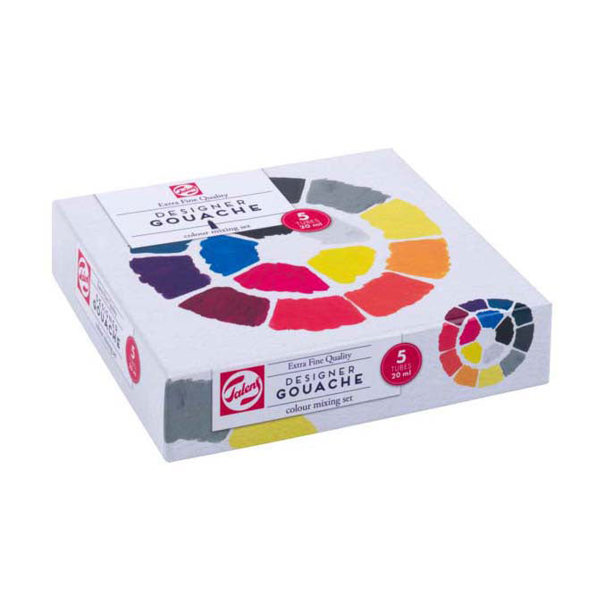 Afbeelding laden in galerijviewer, Talens gouache extra fijn mengset, 5x20ml tubes