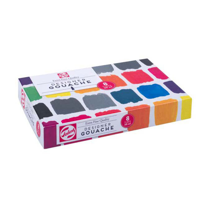 Load image into Gallery viewer, Talens gouache extra fijn mengset, 8x20ml tubes