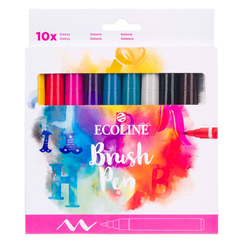 Load image into Gallery viewer, Bruynzeel ecoline brush pen set galaxy, 10 kleuren